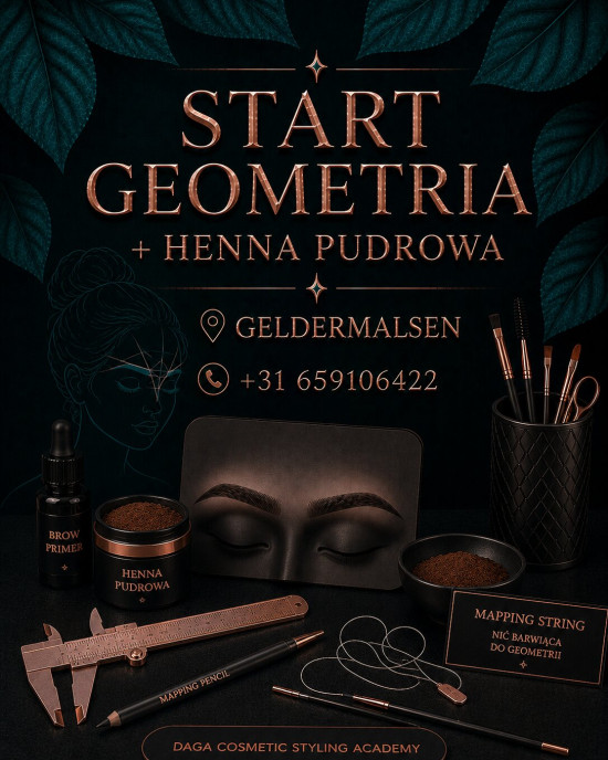Start Geometria + Henna Pudrowa - szkolenie brwi