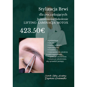 Laminacja/ Lifting/ Botox - Stylizacja Brwi - szkolenie