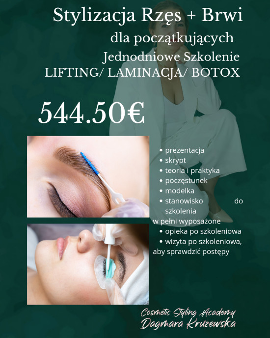 Laminacja/ Lifting/ Botox - Stylizacja Oka - szkolenie