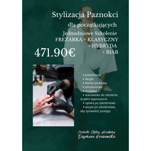 Praca Frezarką + Manicure Klasyczny + Manicure Hybrydowy + Manicure BIAB