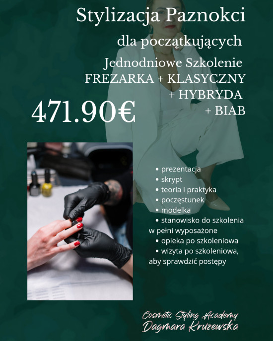 Praca Frezarką + Manicure Klasyczny + Manicure Hybrydowy + Manicure BIAB