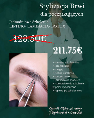 Laminacja/ Lifting/ Botox - Stylizacja Brwi - szkolenie