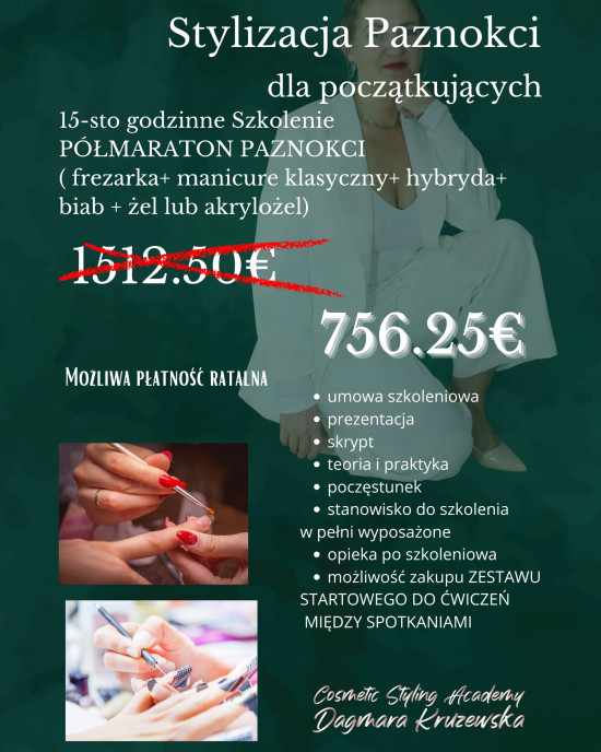 Półmaraton Paznokci – 15-godzinne szkolenie Półmaraton Paznokci – 15-godzinne szkolenie