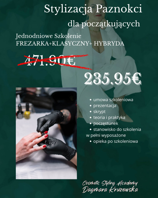 Praca Frezarką + Manicure Klasyczny + Manicure Hybrydowy Praca Frezarką + Manicure Klasyczny + Manicure Hybrydowy