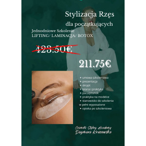 Laminacja/ Lifting/ Botox - Stylizacja Rzęs - szkolenie