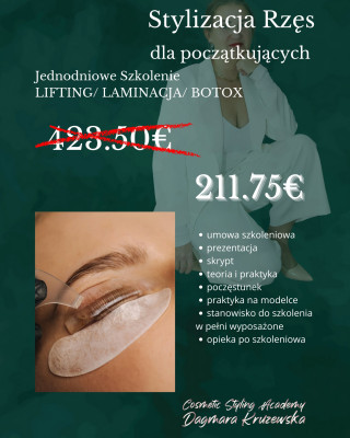 Laminacja/ Lifting/ Botox - Stylizacja Rzęs - szkolenie