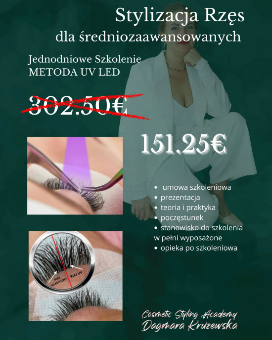 Metoda UV Led - Rzęsy - szkolenie Metoda UV Led - Rzęsy - szkolenie